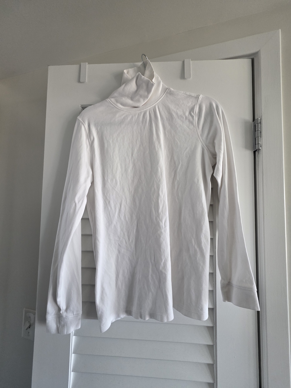 L.L. Bean White Turtleneck Top